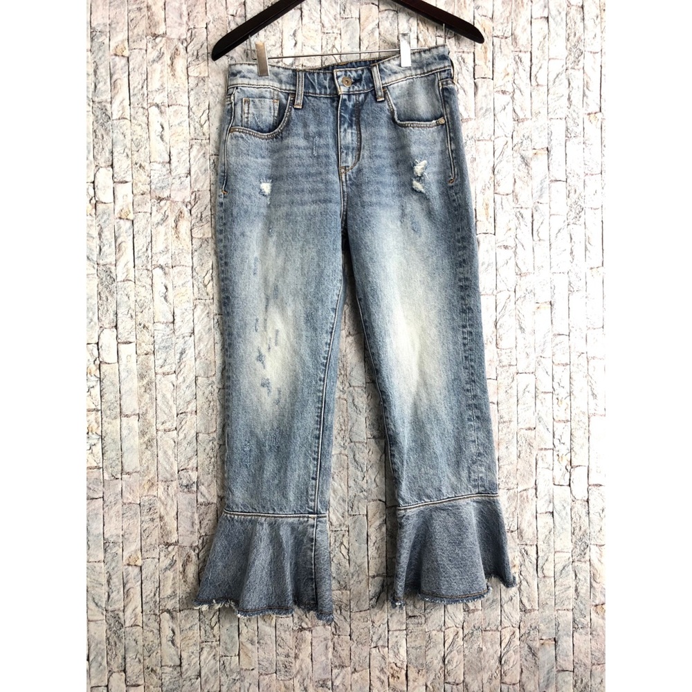 Anthropologie Pilcro High-Rise Crafted Flare Jean